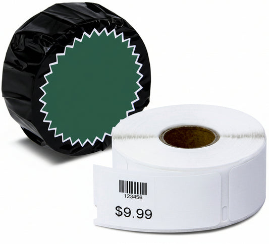 0.88 x 0.94in Book Spine Labels: Dymo Compatible 30373 Bright White