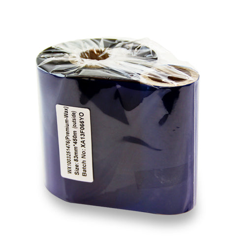3.25in x 1476ft Wax Ribbon: Thermal Transfer Roll (1 inch Core)
